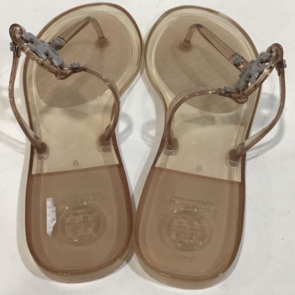 Tory Burch Women's Mini Miller Jelly Tan Sandals Size 8 - Picture 6 of 6
